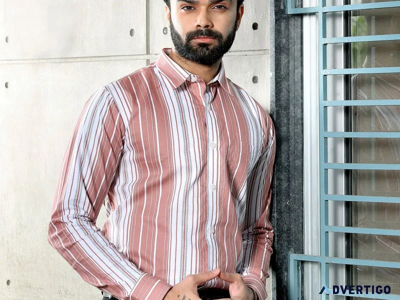 Buy multicolor stripe shirts for men online | my attire shop