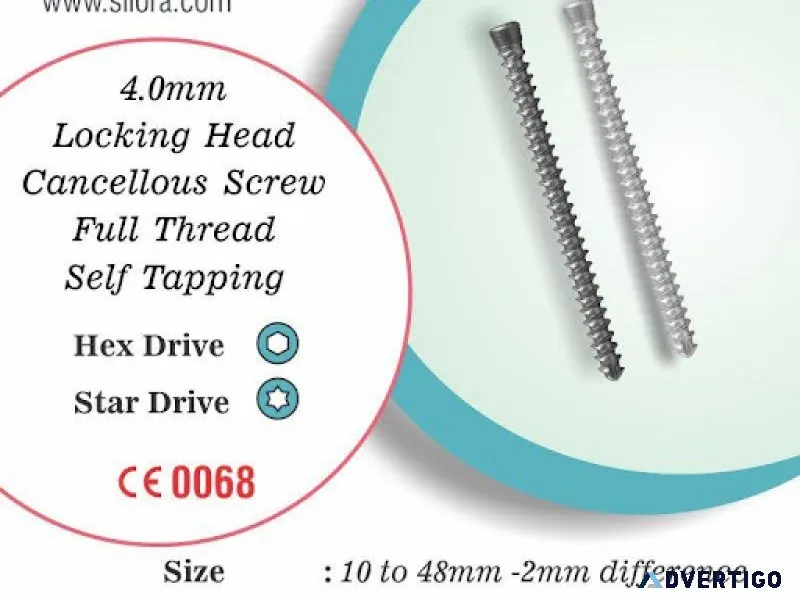 40 mm locking head cancellous screw full thread self tapping