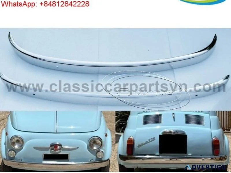 Fiat 500 stainless steel bumpers