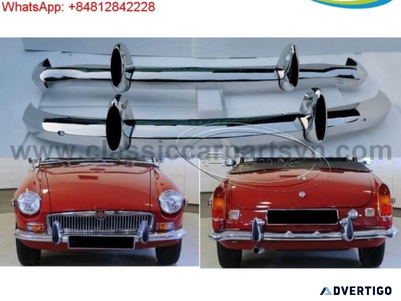 Mgb bumpers with rubber on over riders