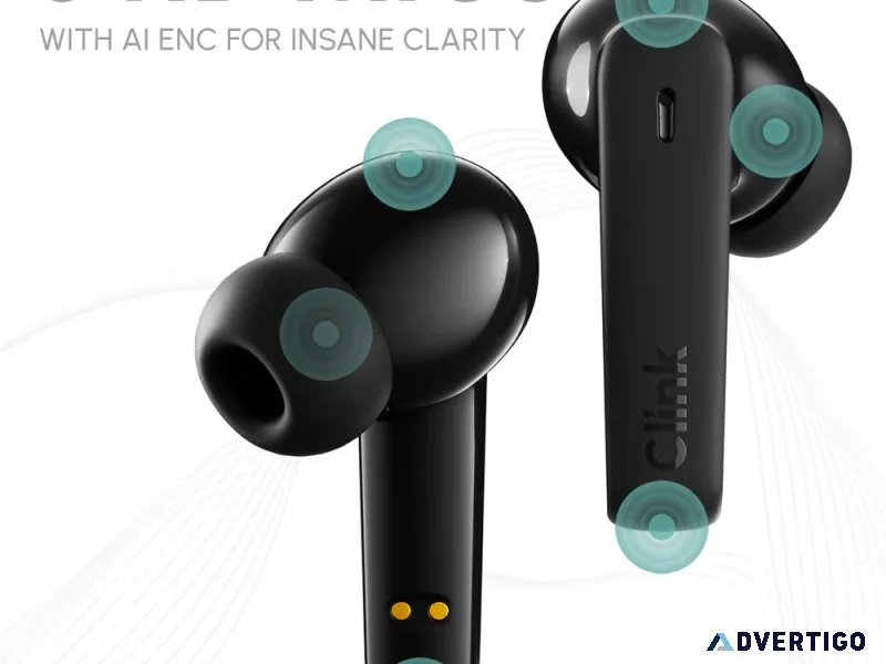 Clink voicebuds 6-mic enc tws: superior sound quality