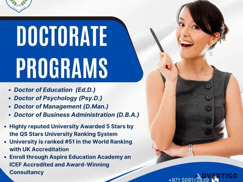 Elevate your career with our doctorate programs