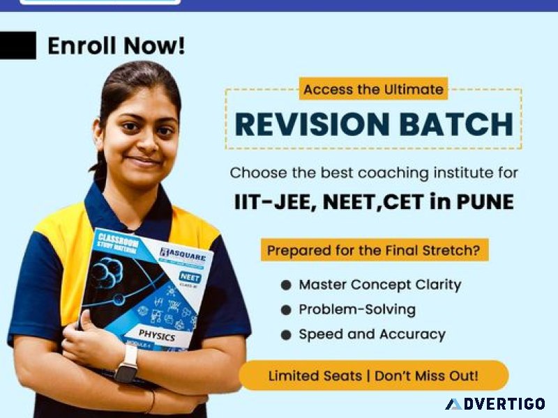 Iit/jee crash course institute, classes in pune
