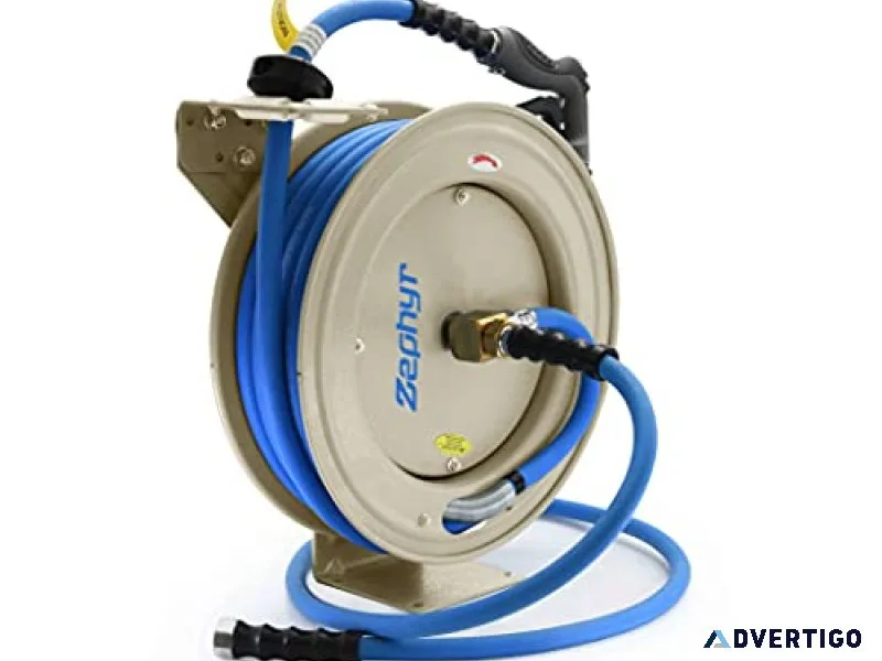 Heavy-duty pressure washer hose reels for sale