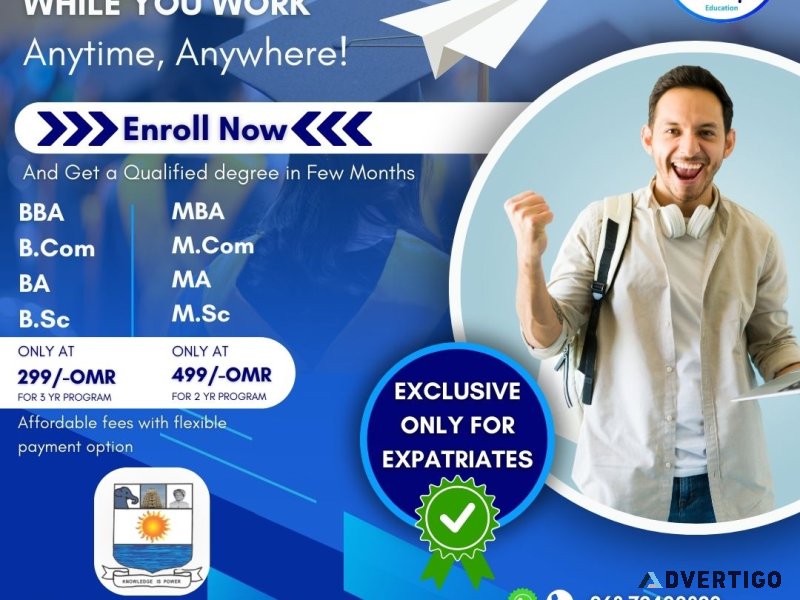 Ugc-approved online degree courses in oman