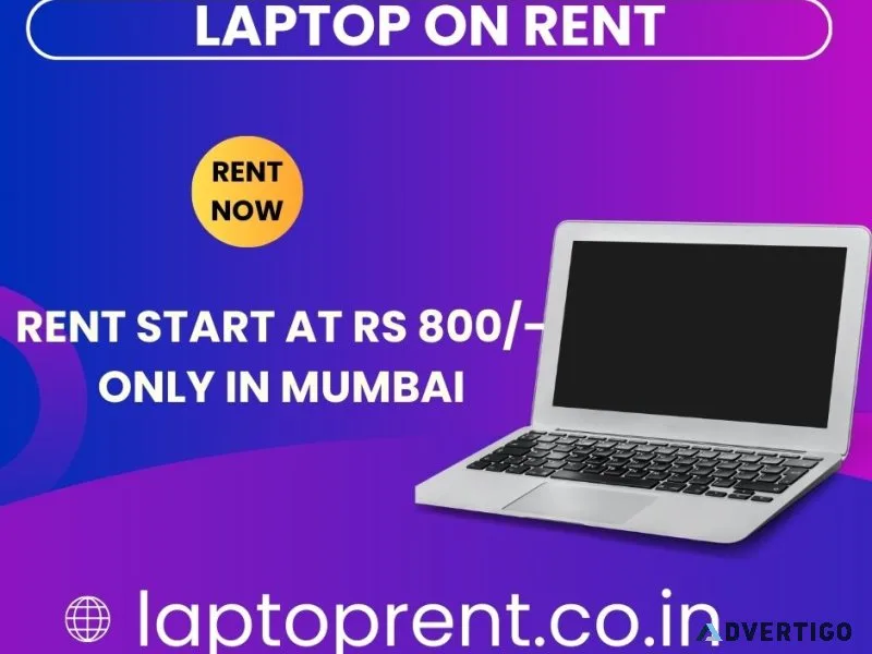 Laptop on rent at rs 800/- only in mumbai