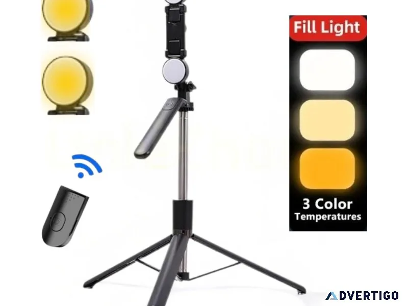 Perfect photos every time with a selfie stick tripod with light