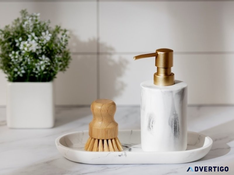 Soap dispenser for bathroom set