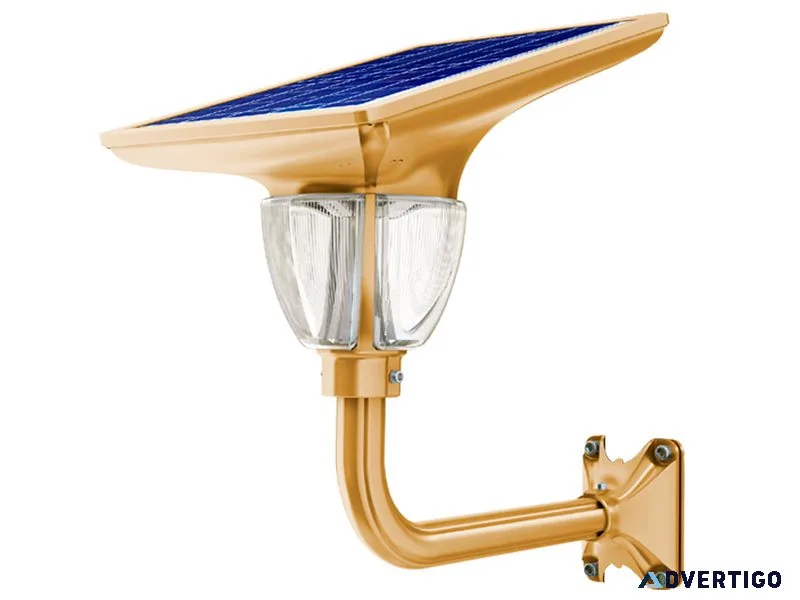 Solar street light in village
