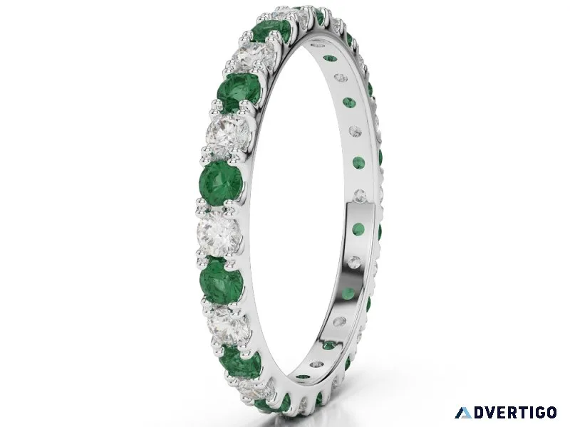 Amethyst eternity band