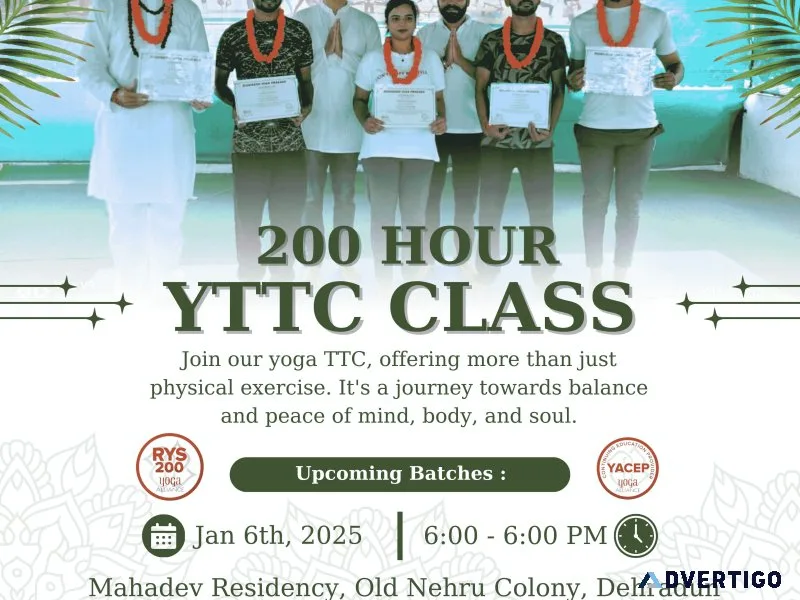 200 hour yoga teacher training in dehradun