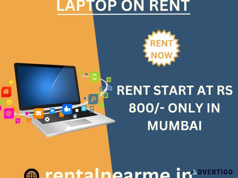 Laptop on rent at rs 800/- only in mumbai