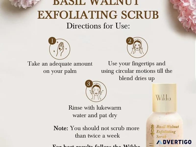 Basil walnut exfoliating scrub