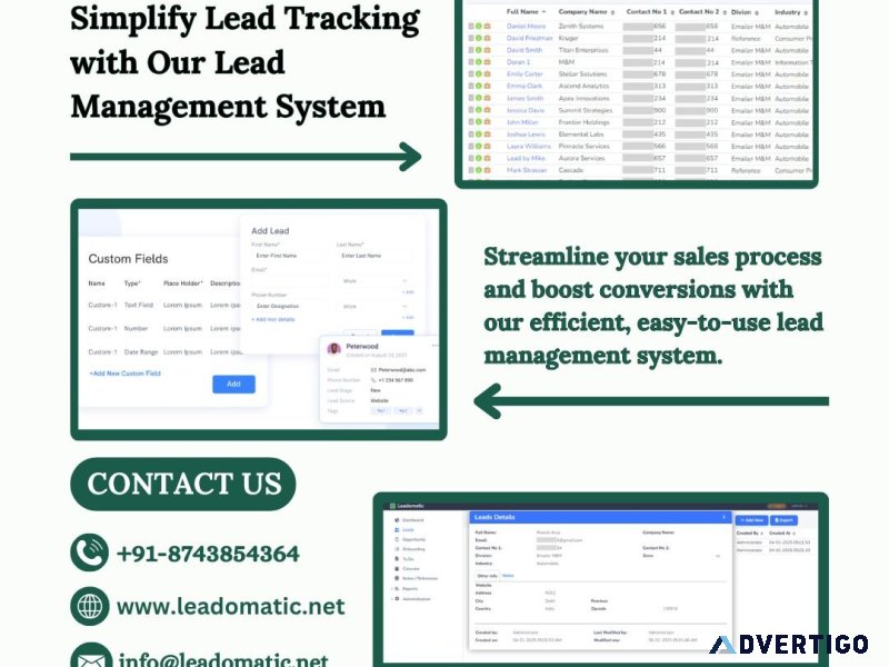 Simplify lead tracking with our lead management system