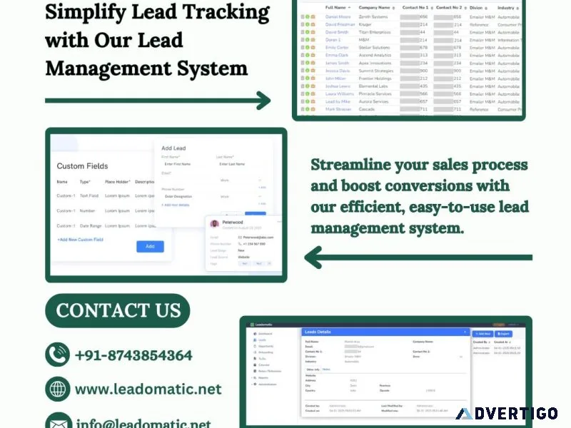 Simplify lead tracking with our lead management system