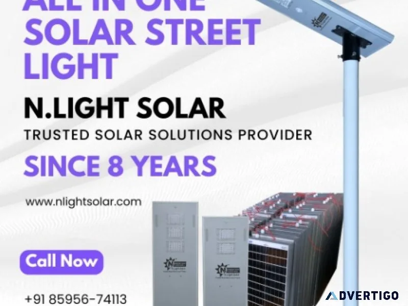 All in one solar street light