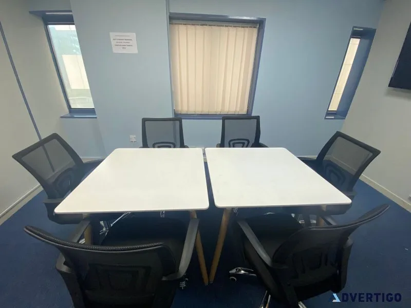 Wooden meeting table