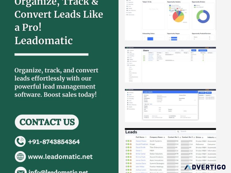 Organize, track & convert leads like a pro leadomatic