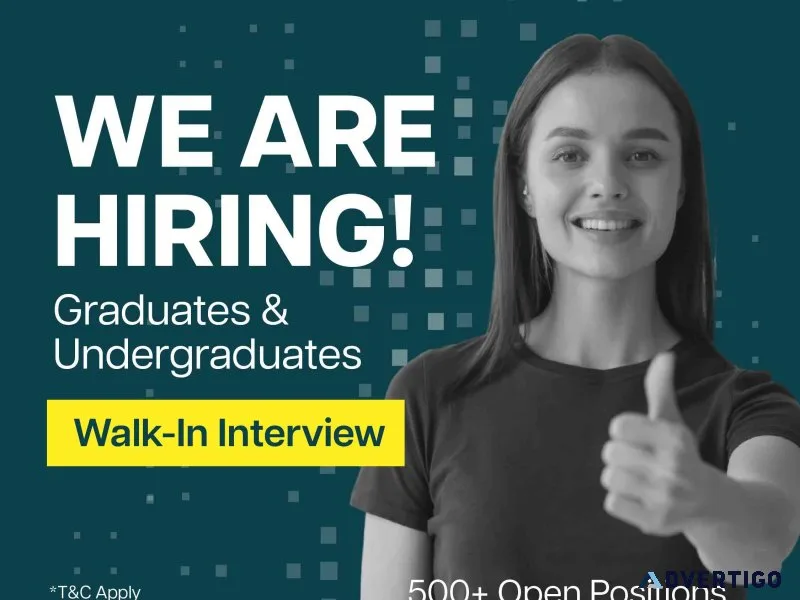 Freshers, your career begins here apply now