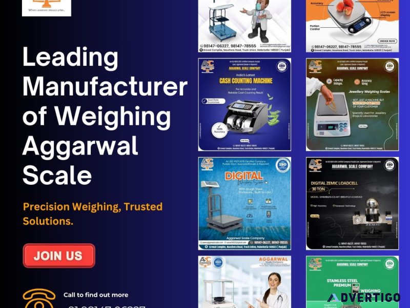Leading manufacturer of weighing scales | aggarwal scale