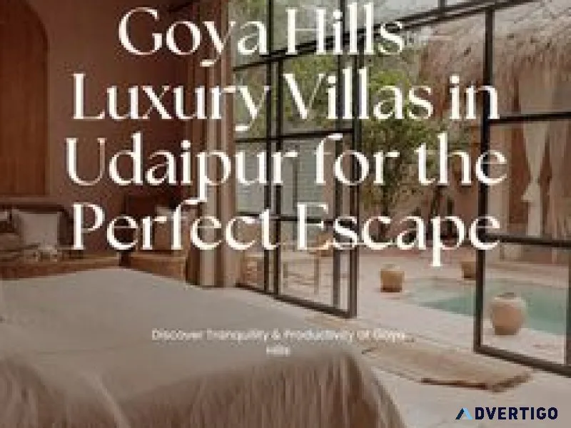 The perfect rental villa in udaipur | goya hills