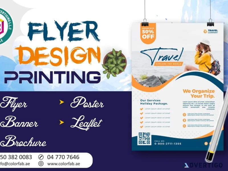 Flyer printing, brochure printing, catalogues printing dubai