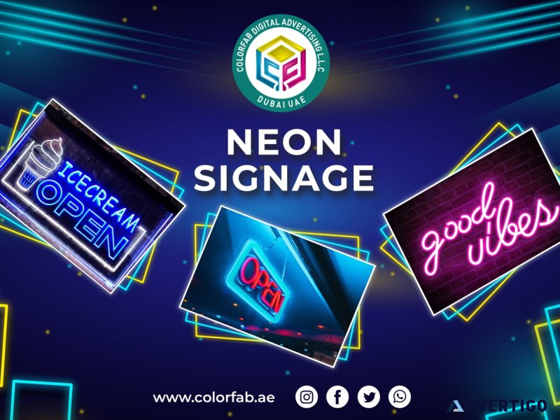 Neon signboard, neon letters, neon signage, neon sign company