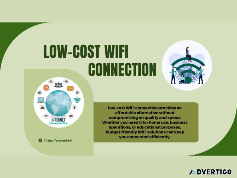 Stay connected with a low cost wifi connection anywhere
