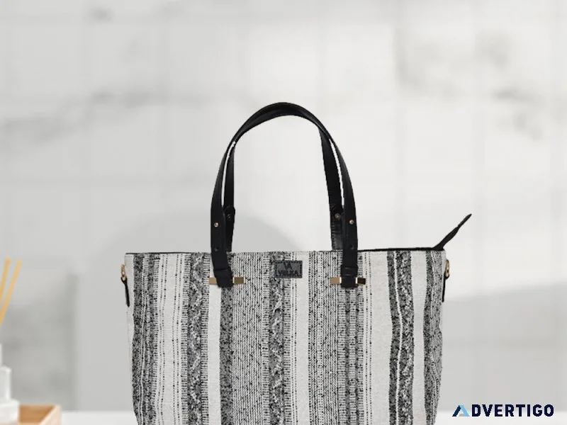 Cotton lurex blend handbag