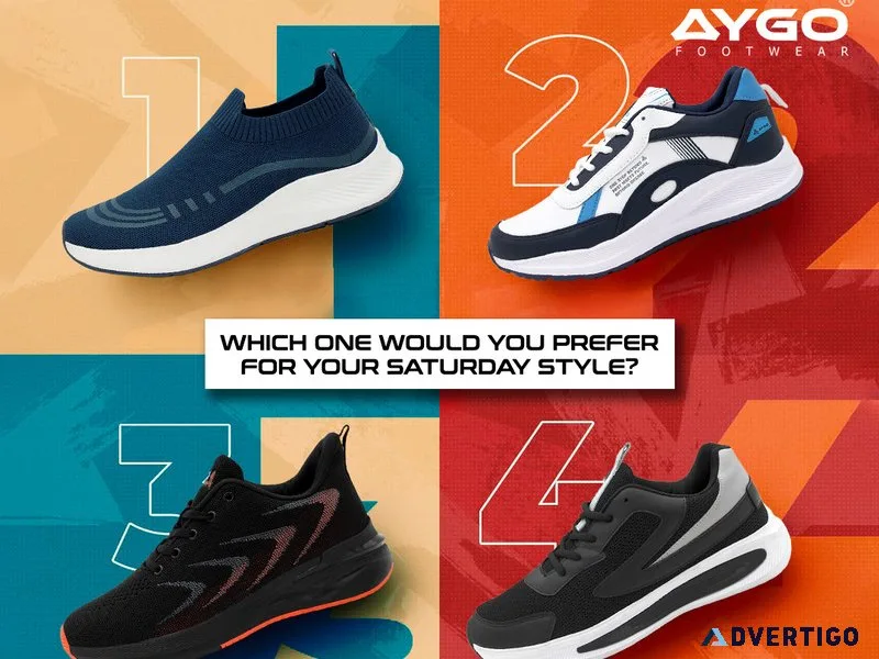 Discover the best sneakers for men & women at aygo footwear