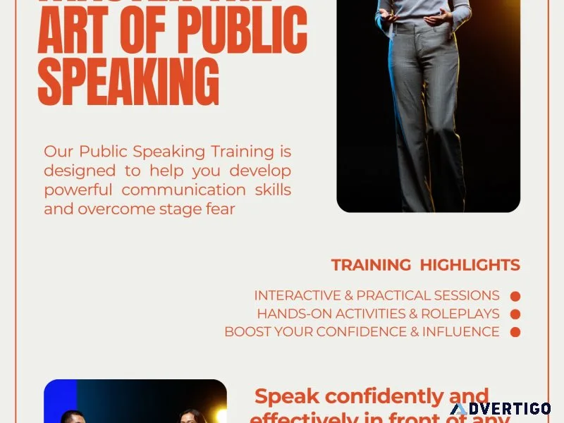 Master the art of public speaking & business english