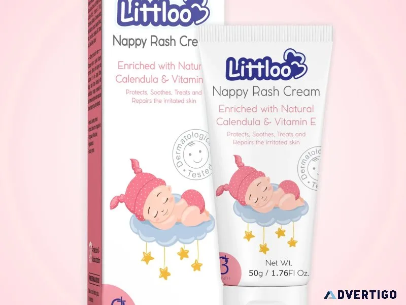 Say goodbye to diaper rash with littloo nappy rash cream