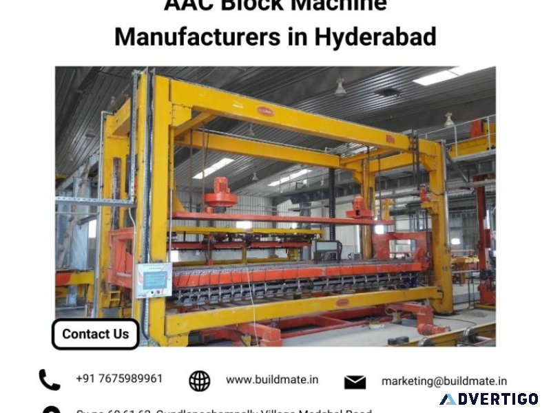 Aac block machine manufacturers | +91 76759 89961 | buildmate