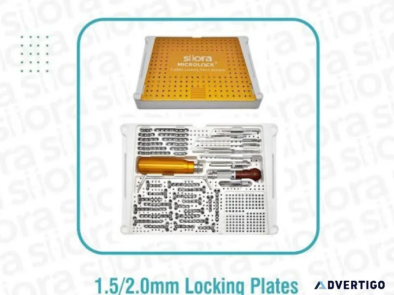 1.5/2.0 mm locking plates implants & instruments set