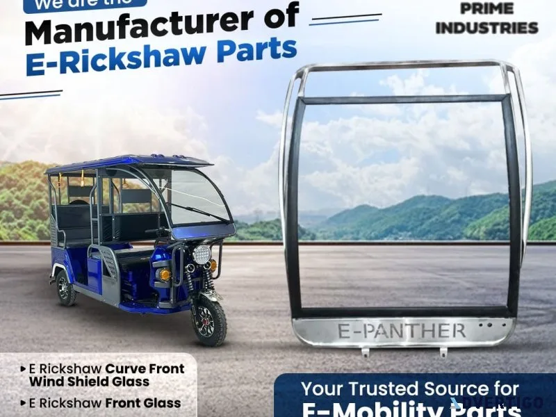 E rickshaw front glass