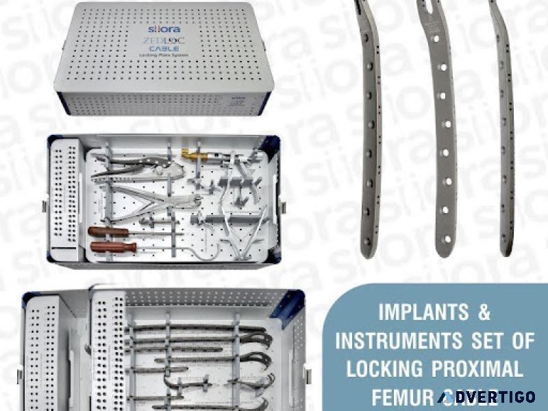Implants & instruments set of locking proximal femur cable plate