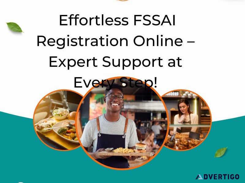 Effortless fssai registration online – expert support at every