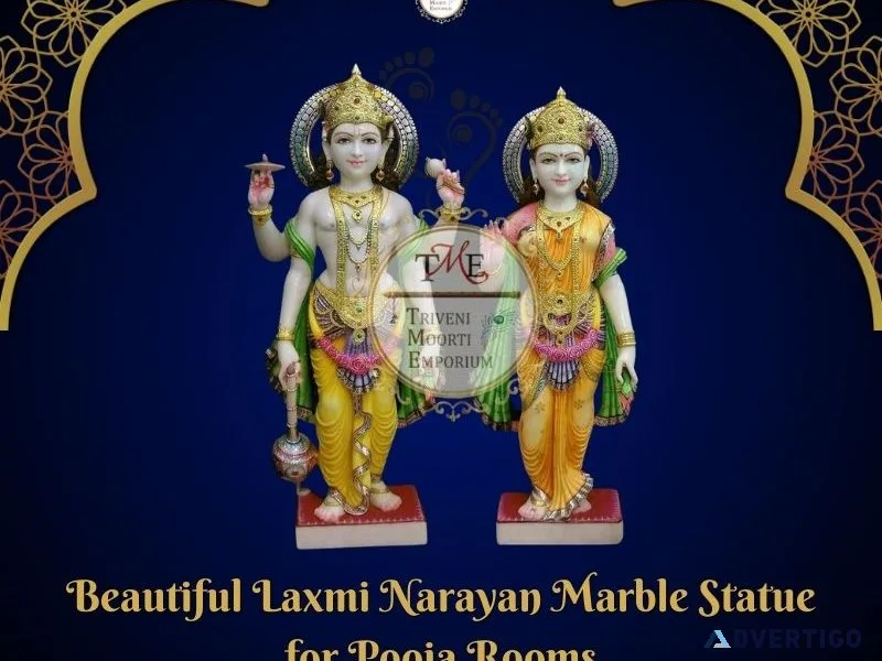 Beautiful laxmi narayan marble statue for pooja rooms