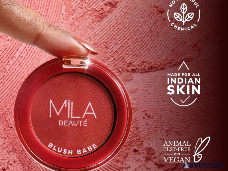 Natural powder blush for radiant cheeks – shop online at mila b