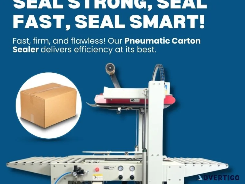 Pneumatic carton sealing machine