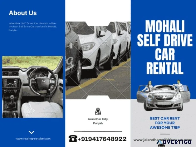 Self drive car rental mohali without driver