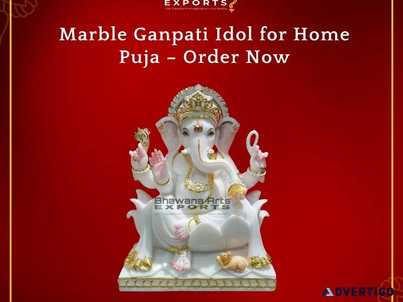 Marble ganpati idol for home puja – order now