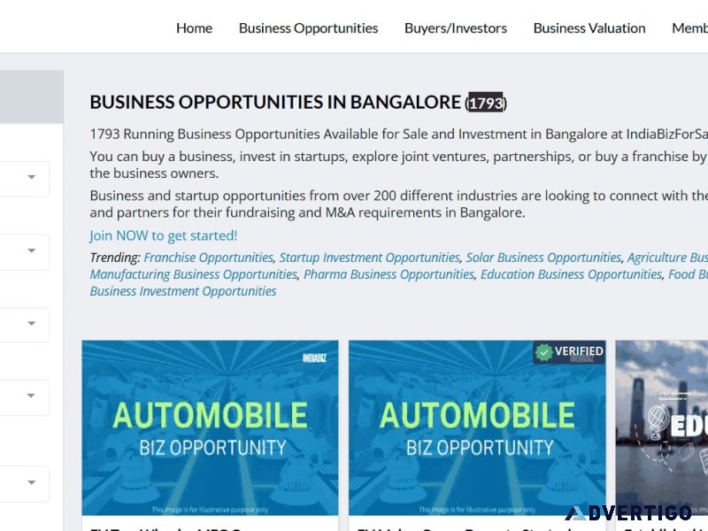 Running businesses for sale in bangalore -