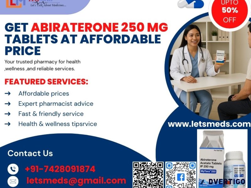 Get abiraterone 250 mg tablets at affordable price