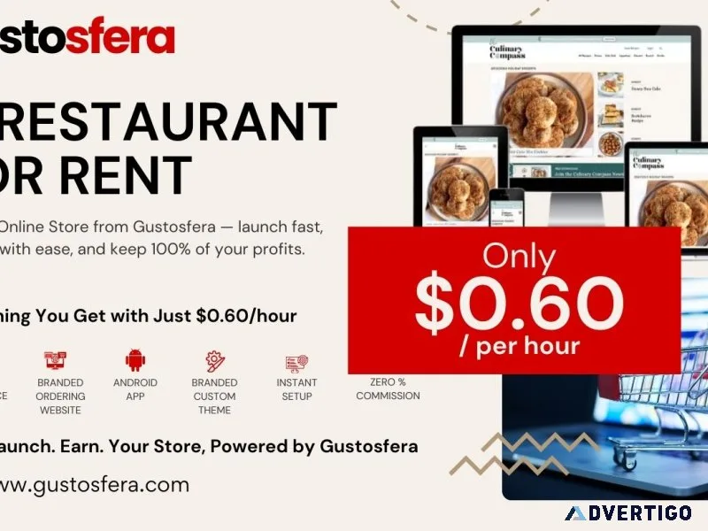 Rent an online restaurant for just $060/hour 0% commission