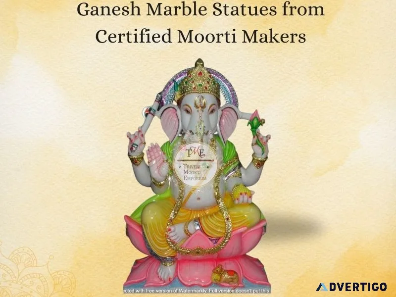 Ganesh marble statues from certified moorti makers