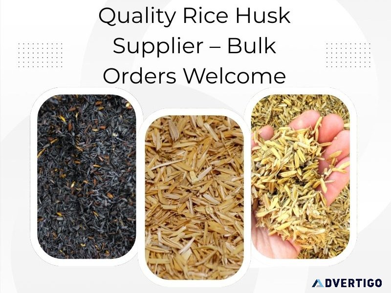 Quality rice husk supplier – bulk orders welcome