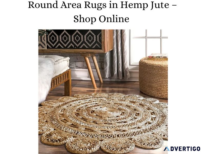 Round area rugs in hemp jute – shop online at best prices
