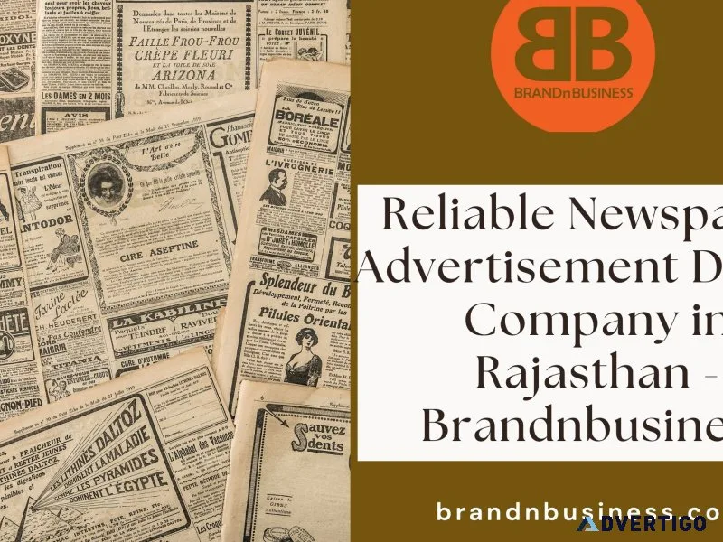 Reliable newspaper advertisement design company in rajasthan