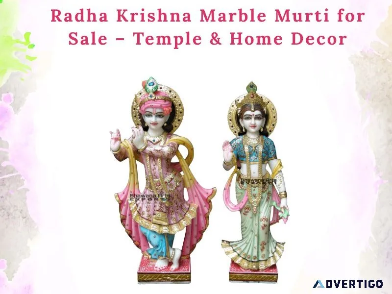 Radha krishna marble murti for sale – temple & home decor